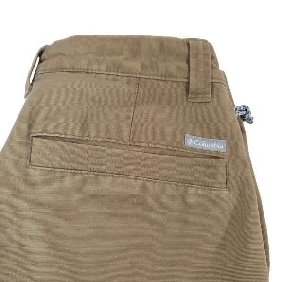 Columbia Mens Cargo Pants Brown 33X29 Cotton Canvas Utility Work Multi Pocket - Picture 2 of 12
